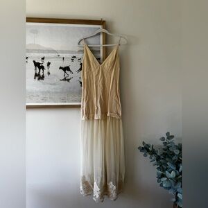 Anthropologie Cream Textured Fabric